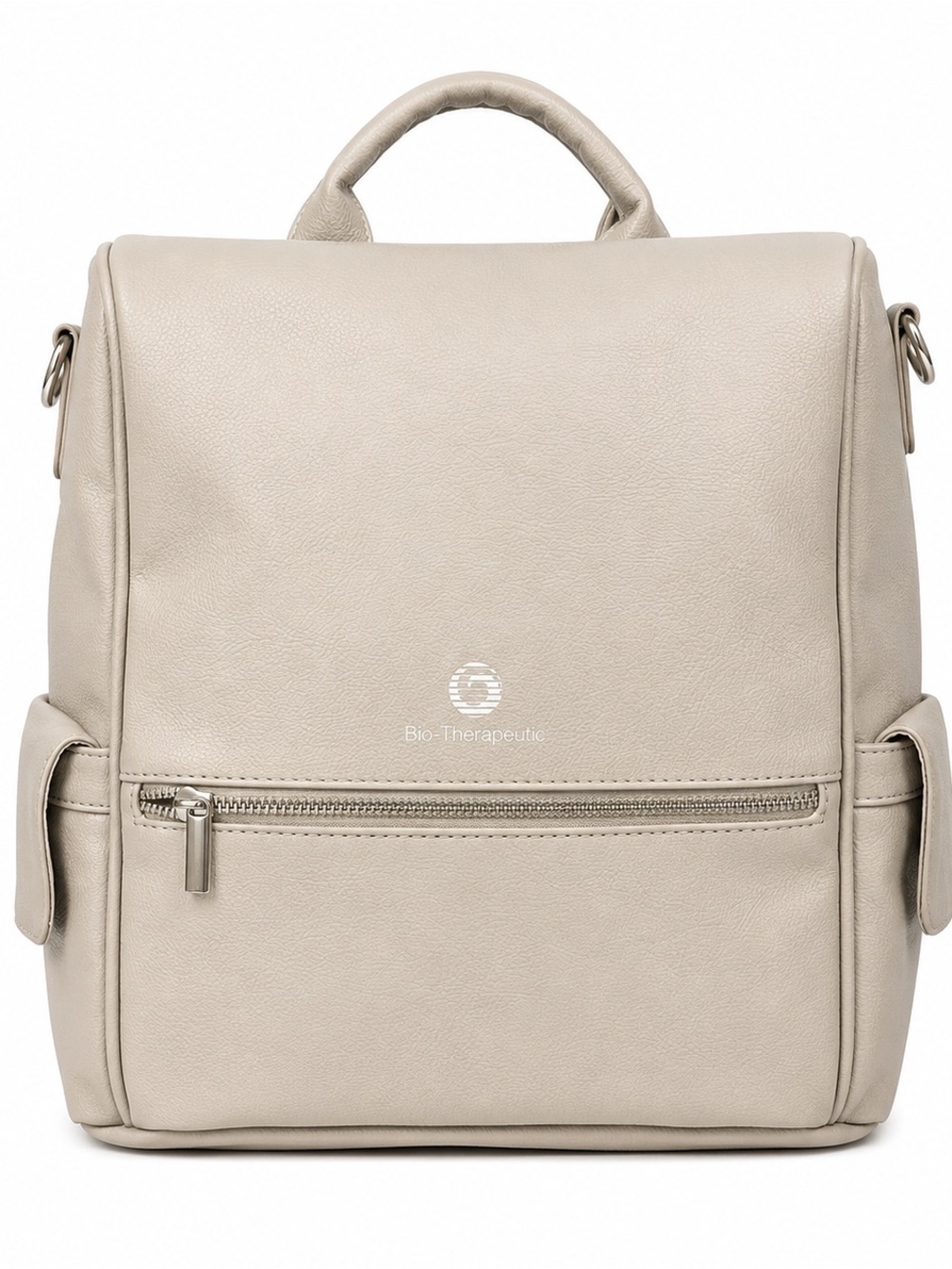 Gray Leather Bio Therapeutic Backpack Esthetician Travel Bag, Carry On, Skin